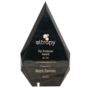 Flame Series Clear Acrylic Award with Black Silk Screened Back