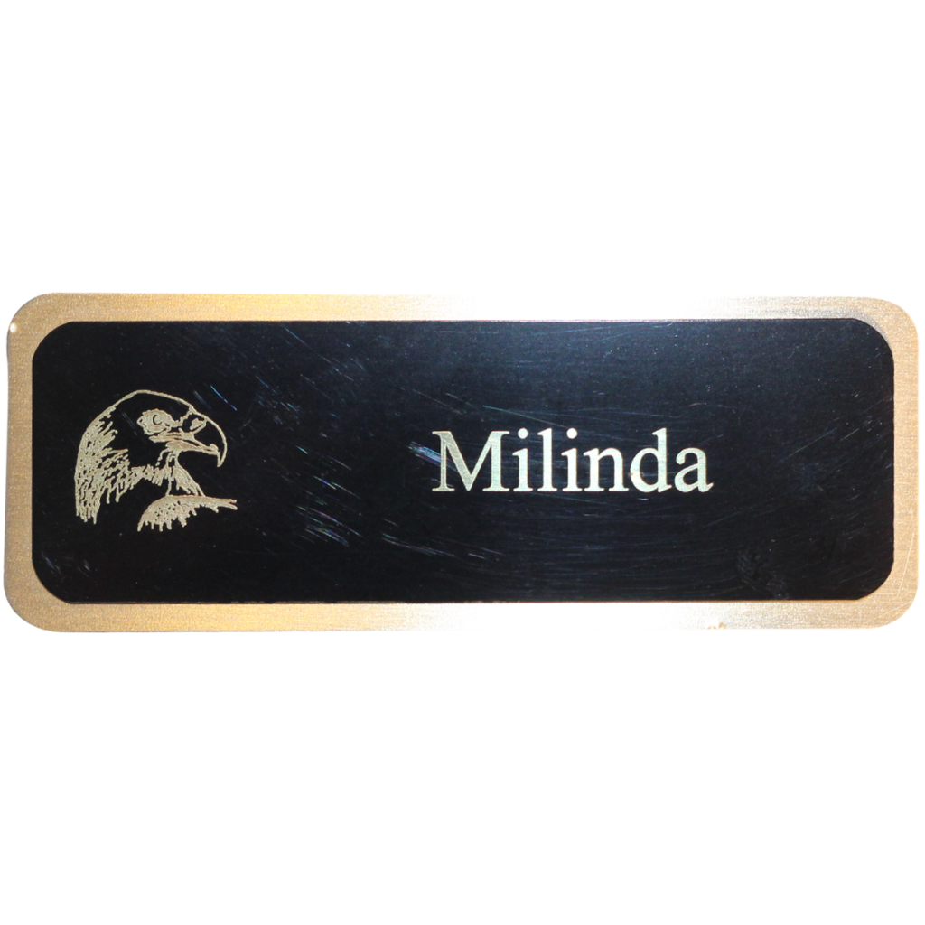 Plated Metal Name Tag - McGees Stamp & Trophy